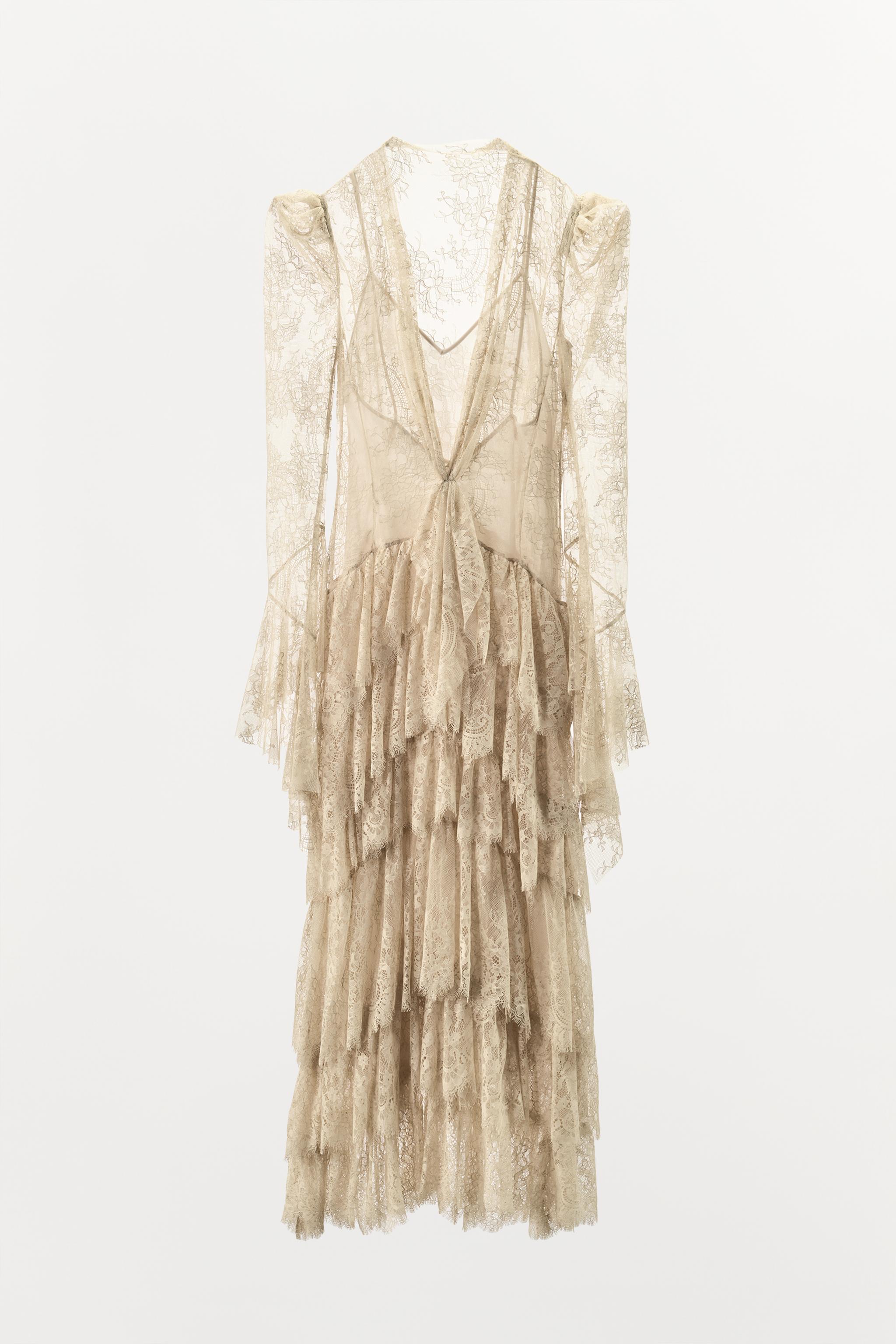 LACE RUFFLE DRESS ZW COLLECTION LIMITED EDITION